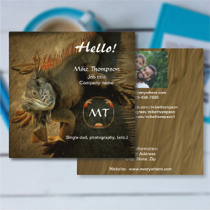 Pedro the Iguana 0768 Calling Card Quadratische Visitenkarte