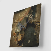 Pedro the Iguana 0768 Quadratische Wanduhr (Winkel)