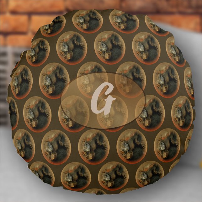 Pedro the Iguana 0768 Rundes Kissen (Von Creator hochgeladen)