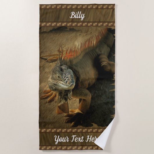 Pedro the Iguana 0768 Strandtuch (Vorderseite)