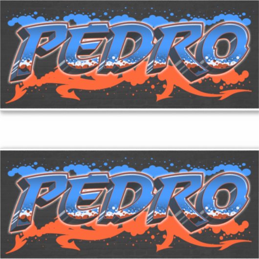 Pedro Vorname Name Graffiti Aufkleber Sticker (Vorderseite)
