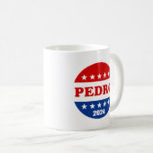 Pedro Voter Button 2024 Wahlen Kaffeetasse (VorderseiteRechts)