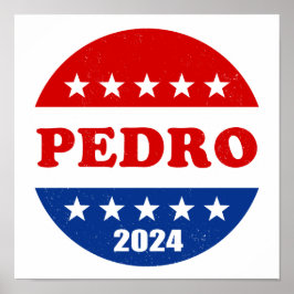 Pedro Voter Button 2024 Wahlen Poster