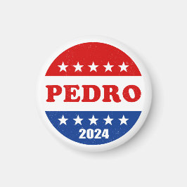 Pedro Voter Button 2024 Wahlen USA Magnet