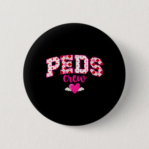 Peds Crew Valentinstag Pädiatrische Pflegekräfte S Button
