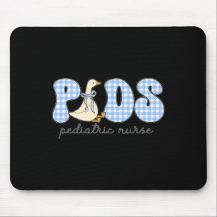 Peds Gänse Kinderheilkunde Blue Gingham Work Peds Mousepad