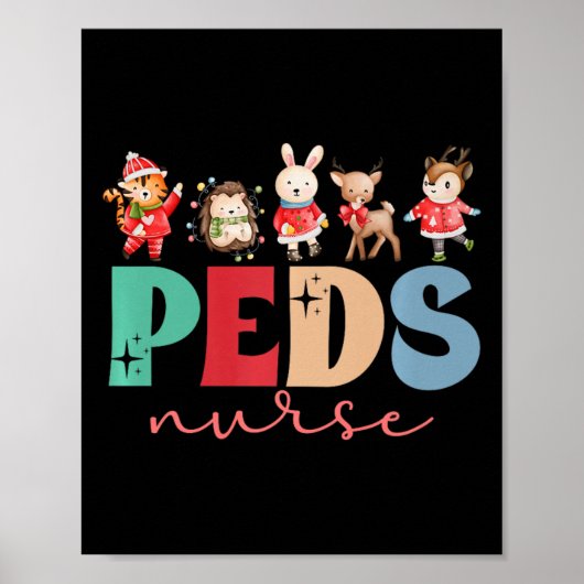 Peds Kinderheilkunde Weihnachten Kinderheilkunde W Poster (Vorne)