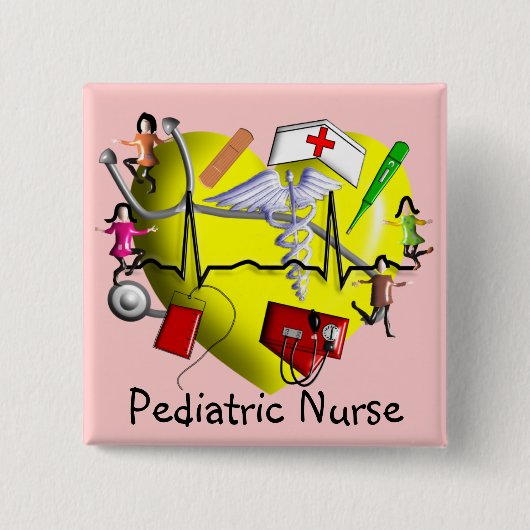 Peds Krankenschwester-Geschenk-Entzückende Button (Vorderseite)