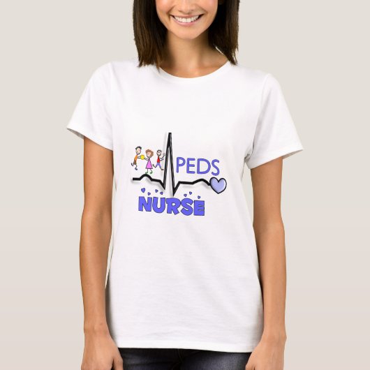 PEDS KRANKENSCHWESTER QRS Entwurfs-T - Shirts u. (Vorderseite)