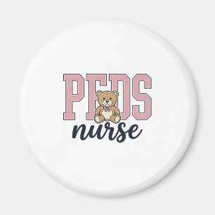 Peds-Krankenschwester Teddybär Vintage-Shirt-Desig Magnet