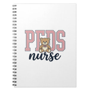 Peds-Krankenschwester-Teddybär-vintage-Shirt-Desig Notizblock