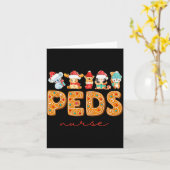 Peds Nurse Gingerbread Christmas Pediatric Nurse H Karte (Gelbe Blume)
