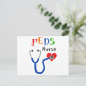 PEDS Nurse Postkarte (Stehend Vorderseite)