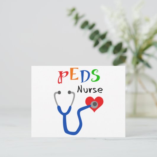 PEDS Nurse Postkarte (Stehend Vorderseite)