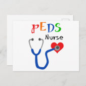 PEDS Nurse Postkarte (Vorne/Hinten)