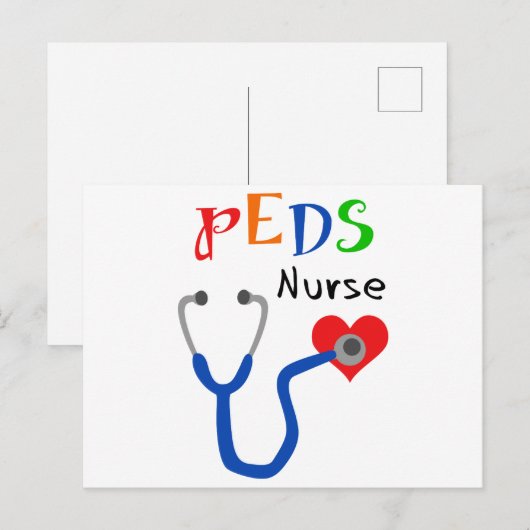 PEDS Nurse Postkarte (Vorne/Hinten)