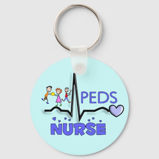 PEDS NURSE QRS Design T - Shirt & Geschenke Schlüsselanhänger (Vorderseite)