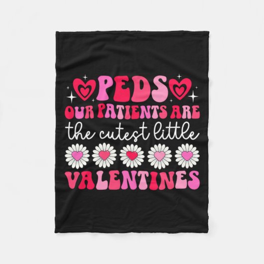 Peds Nurse Valentine Pediatric Nursing Valentines Fleecedecke (Vorderseite)