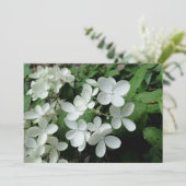 Pee Gee Hydrangea Blume Mit Monogramm Blank Note Karte (Stehend Vorderseite)