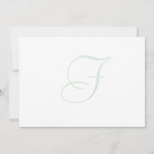 Pee Gee Hydrangea Blume Mit Monogramm Blank Note Karte (Rückseite)