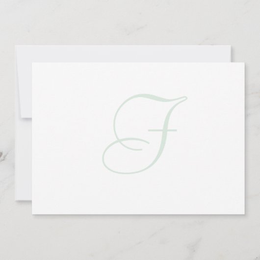 Pee Gee Hydrangea Blume Mit Monogramm Blank Note Karte (Rückseite)