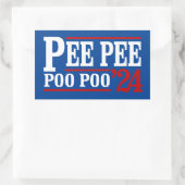 Pee Pee Poo Poo 2024 Rechteckiger Aufkleber (Tasche)