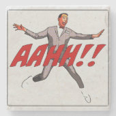 Pee-wee "Aahh"-Untersetzer Steinuntersetzer (Vorderseite)