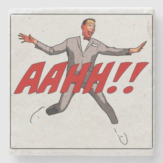 Pee-wee "Aahh"-Untersetzer Steinuntersetzer (Vorderseite)