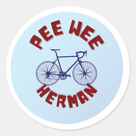 Pee Wee Herman Bike Runder Aufkleber (Vorderseite)