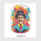 Pee Wee Herman Oval Sticker (Blatt)