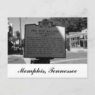 Pee Wee Saloon Historischer Marker Memphis Tenness Postkarte