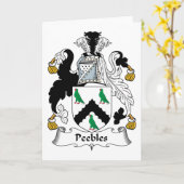 Peebles-Familienwappen Karte (Gelbe Blume)