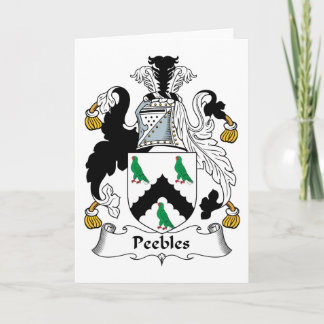 Peebles-Familienwappen Karte
