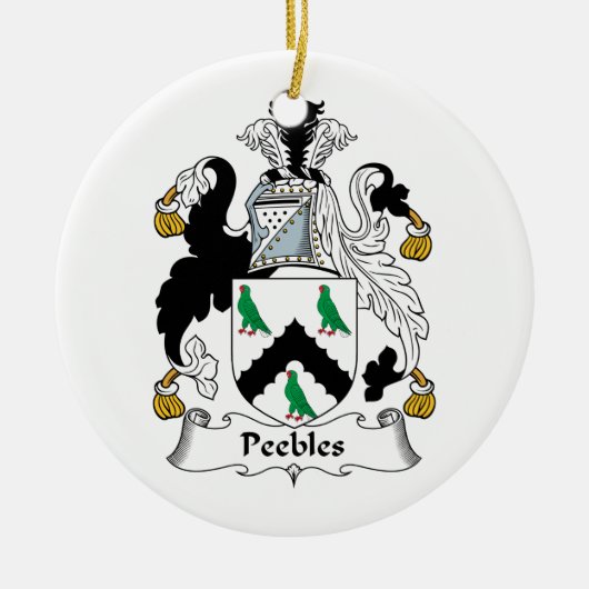 Peebles Familienwappen Keramikornament (Vorne)