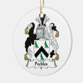 Peebles Familienwappen Keramikornament (Links)
