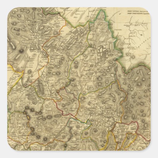PeeblesShire Quadratischer Aufkleber (Vorderseite)