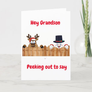 PEED OUT TO SAGEN *MERRY CHRISTMAS* GRANDSON FEIERTAGSKARTE