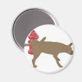 Peeing Dog Magnet (Vorderseite/Rückseite)