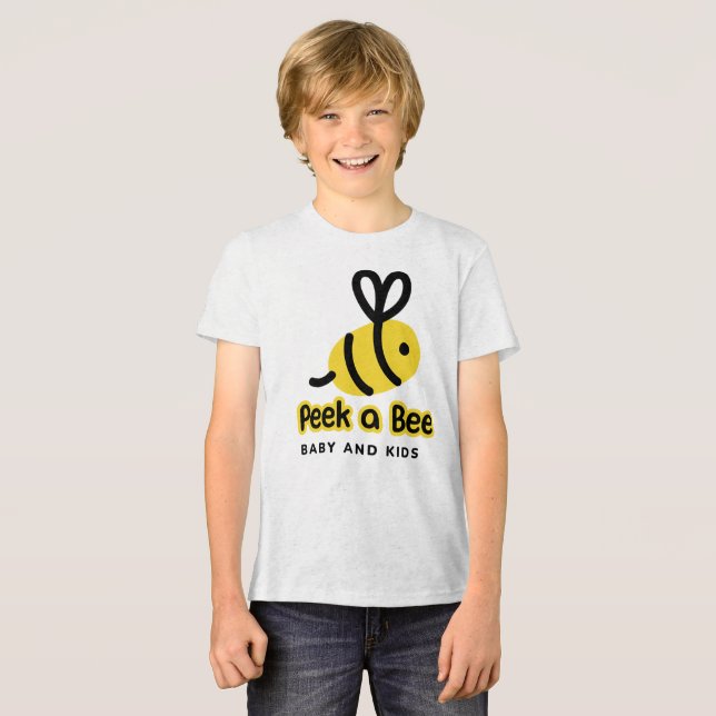 Peek a Bee printed Tri-Blend Shirt (Vorderseite voll)