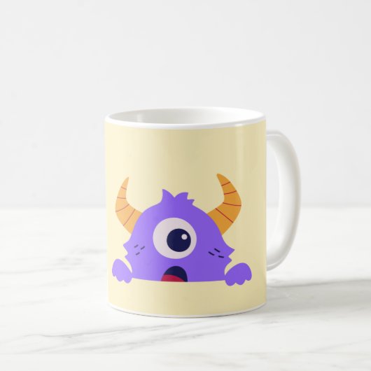 Peek-a-Boo - Cute Monster Kaffeetasse (VorderseiteRechts)