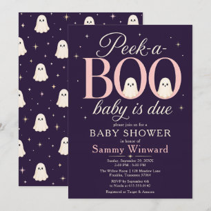 Peek-a-Boo-Geister-Baby-Party Einladung