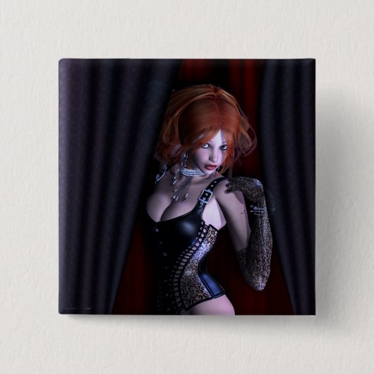 Peek A Boo Gothic Fantasy Button (Vorderseite)
