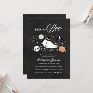 Peek-A-Boo Halloween Mädchen Baby Shower Einladung