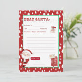 Peek a Boo Letter to Santa Wishlist Einladung (Stehend Vorderseite)