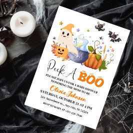 Peek A-Boo Little Ghost Halloween Baby Shower Einladung