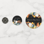 Peek A-Boo Little Ghost Halloween Baby Shower Konfetti (Rückseiten)