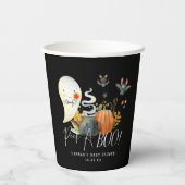Peek A-Boo Little Ghost Halloween Baby Shower Pappbecher (Rückseite)