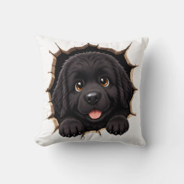 Peek A Boo Newfie-Welpe Kissen