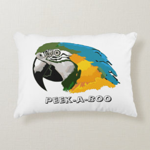 Peek-a-Boo-Papagei & Lovebirds Baby-Zimmer Dekokissen