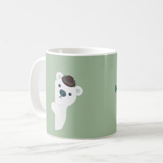 Peek-a-Boo - Polar Bear Kaffeetasse (Vorderseite Links)